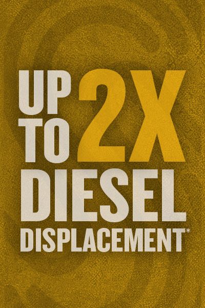 Up to 2x Diesel Replacement*