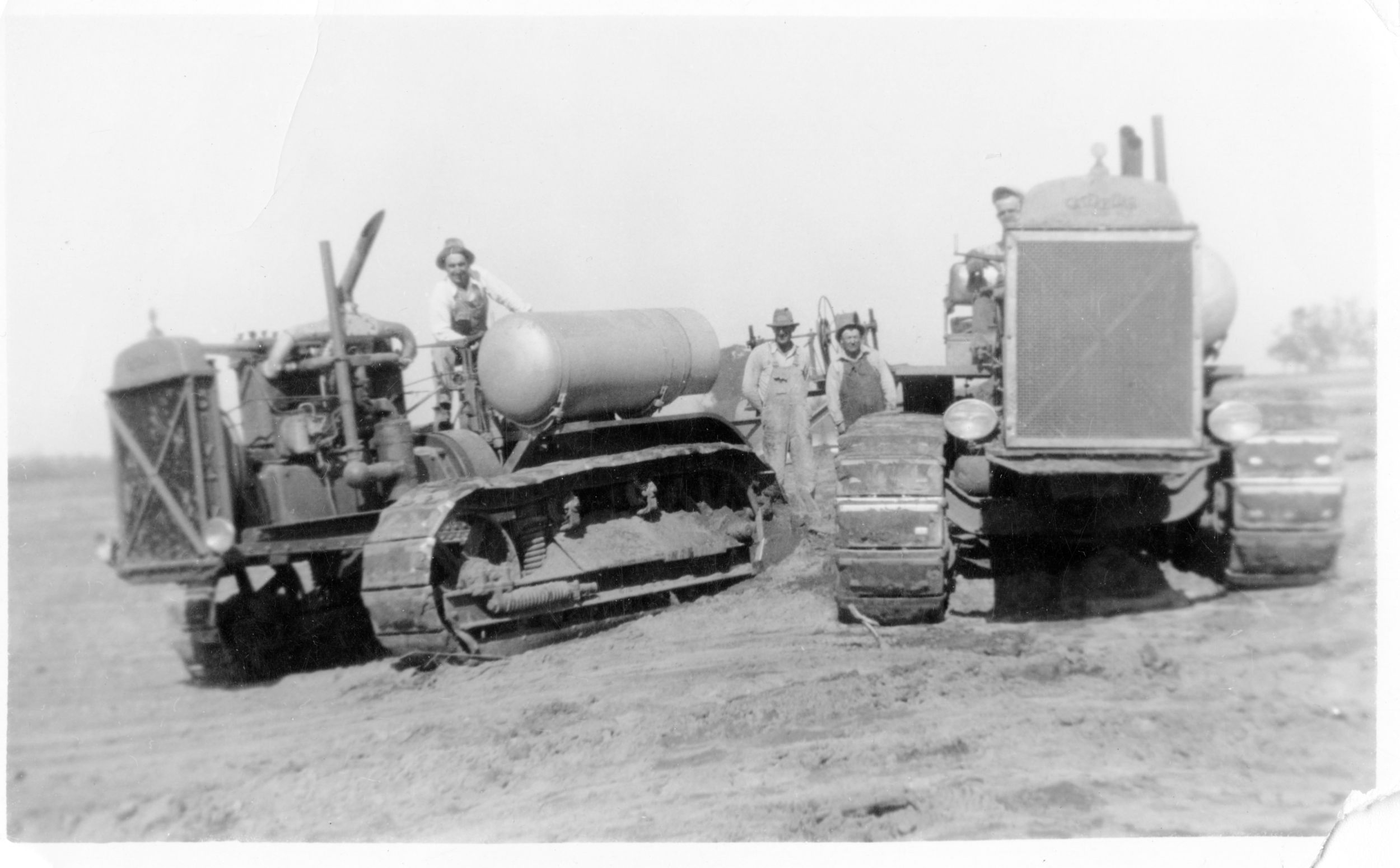 Caterpillar Sixty Track-Type Tractors on the Gisler family farm, undated.
