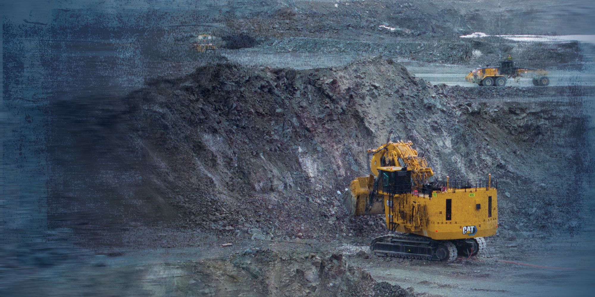 Collage of electrified mining machines