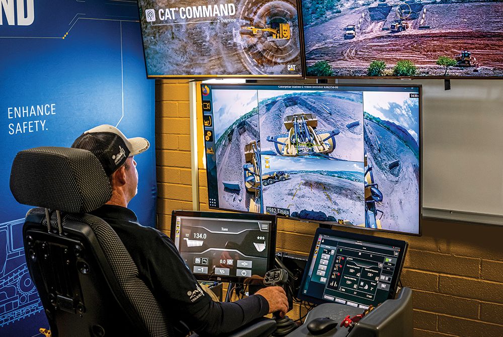 person using a cat simulator