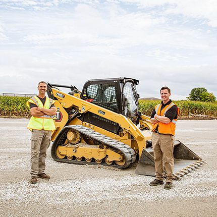 Operators smiling at camera