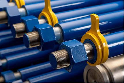 Close up of SPM frac pump