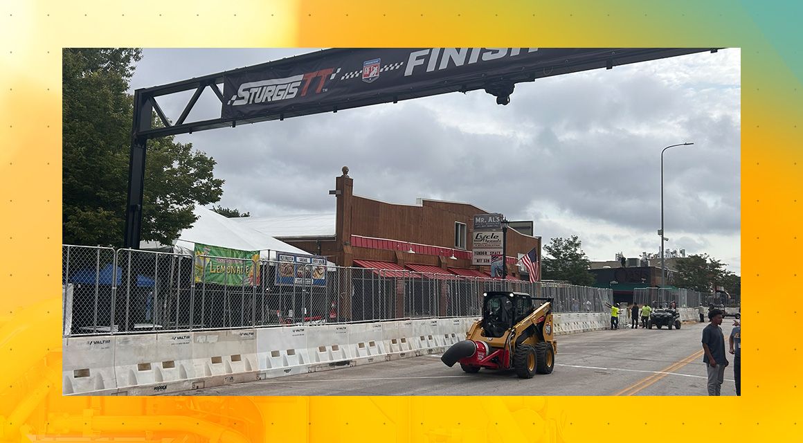 Sturgis TT Motorcycle Racetrack Finish Line