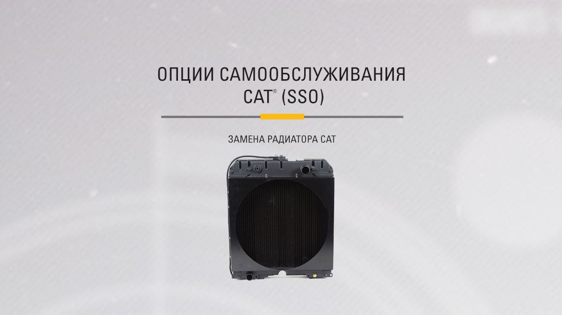 A Cat radiator on a white backdrop