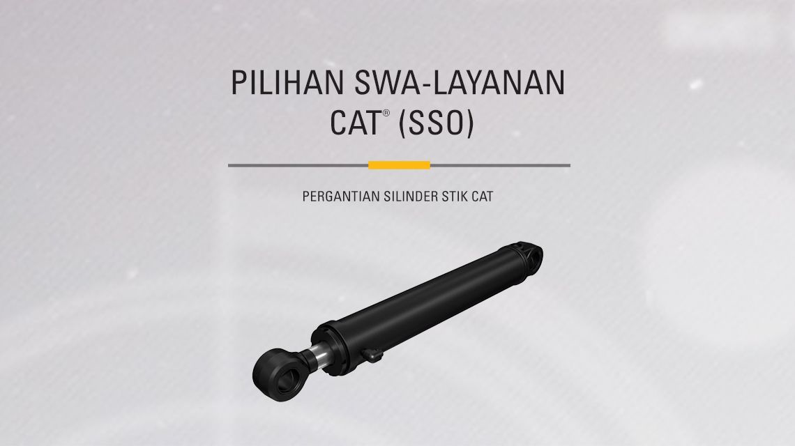 Hydraulic – stick cylinder on gray background