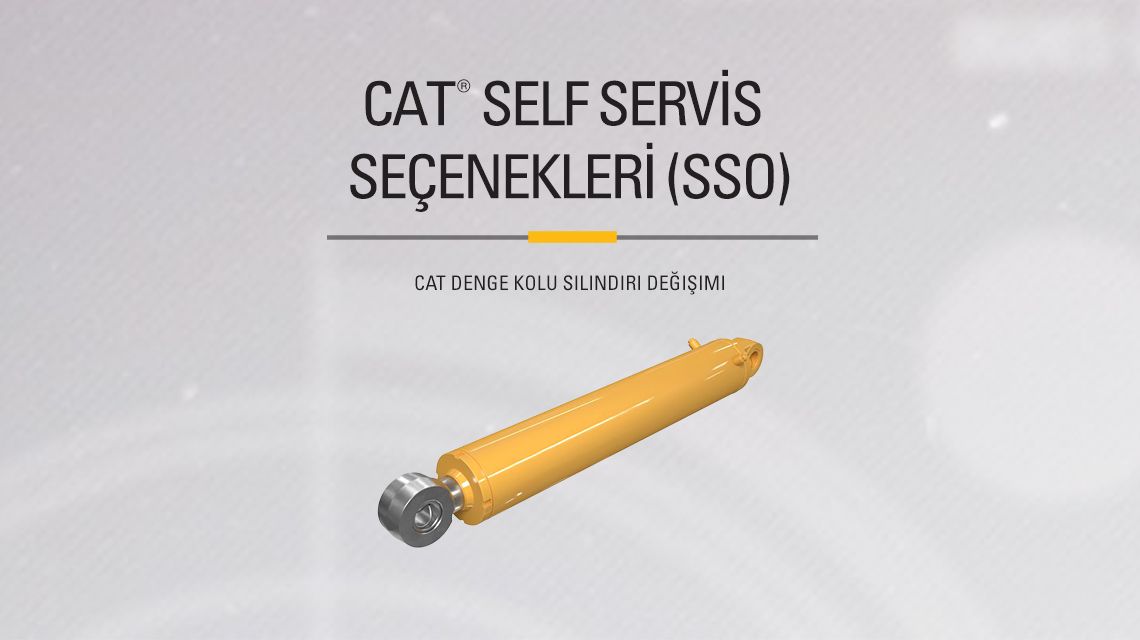 Hydraulic - stabilizer cylinder on gray background