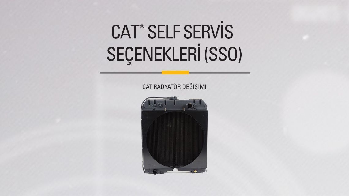 A Cat radiator on a white backdrop