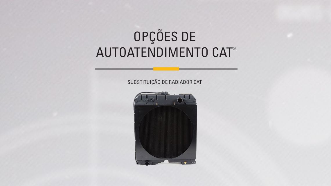 A Cat radiator on a white backdrop