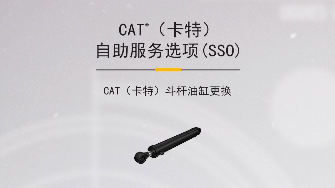 Hydraulic – stick cylinder on gray background