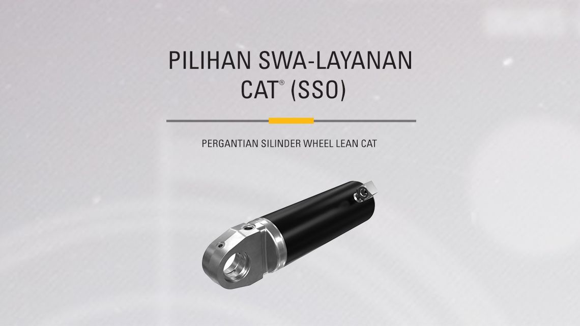 Wheel Lean Hydraulic Cylinder on gray background