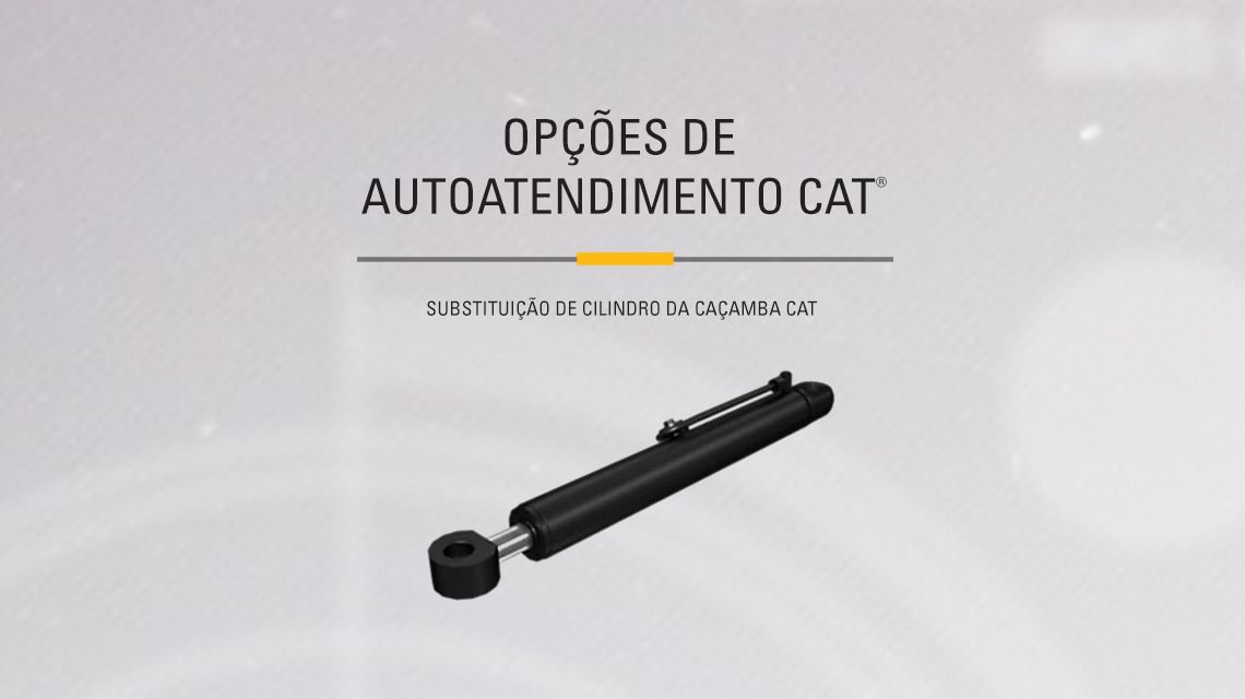 Bucket cylinder on gray background