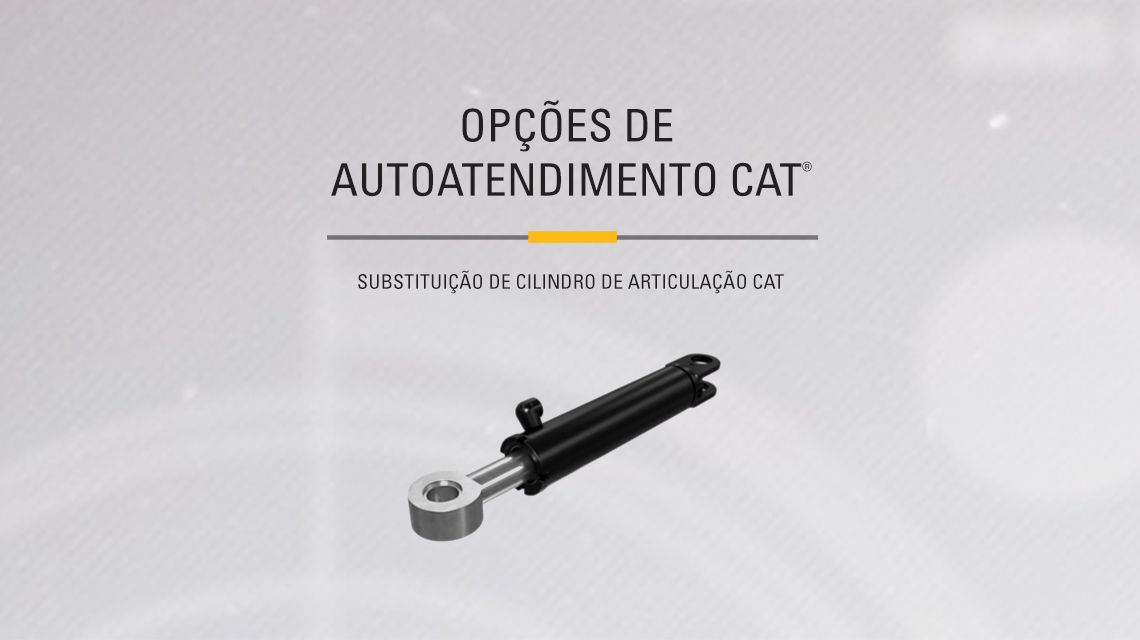 Hydraulic Articulated Cylinder on gray background