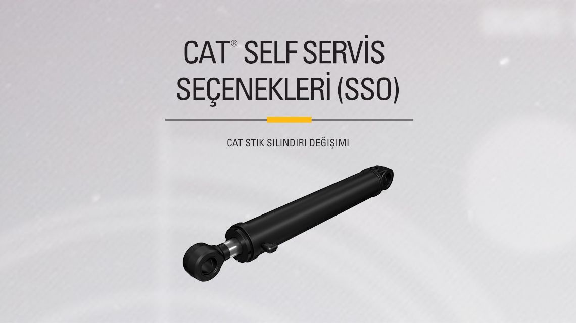 Hydraulic – stick cylinder on gray background