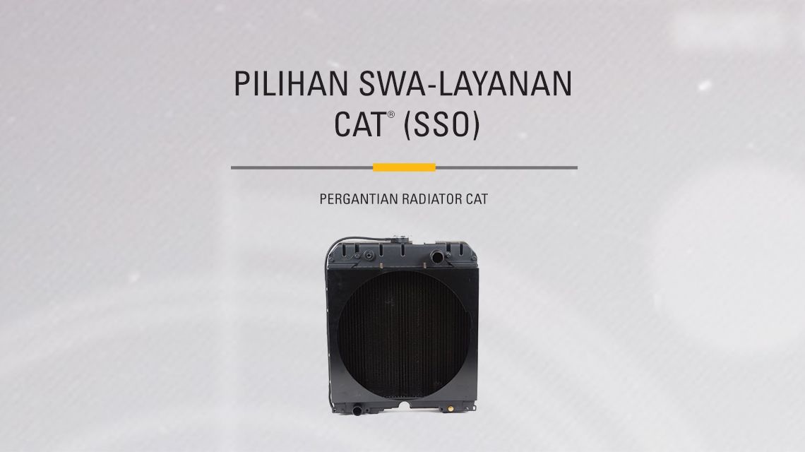 A Cat radiator on a white backdrop