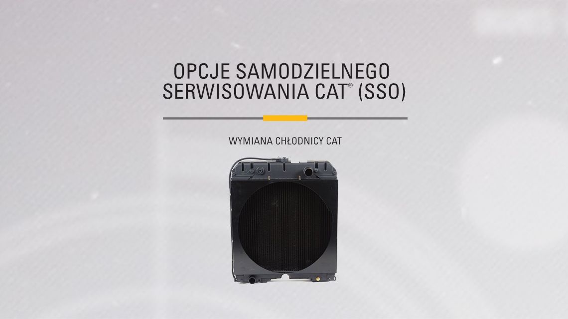 A Cat radiator on a white backdrop