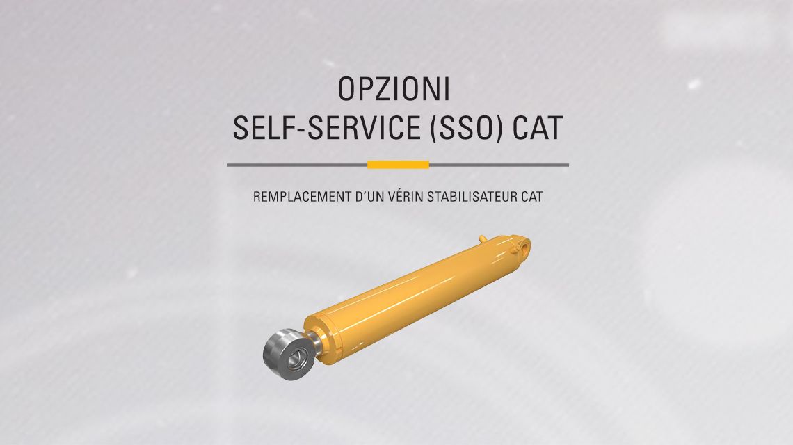 Hydraulic - stabilizer cylinder on gray background