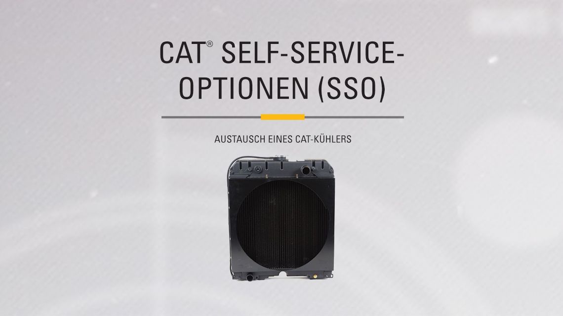 A Cat radiator on a white backdrop