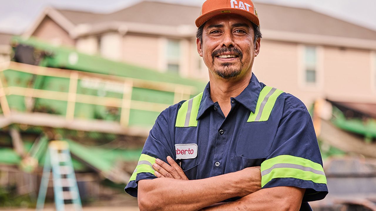 Skidsteer using work drill tool