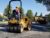 CC2.7 combination tandem roller compacting asphalt in a parking lot.