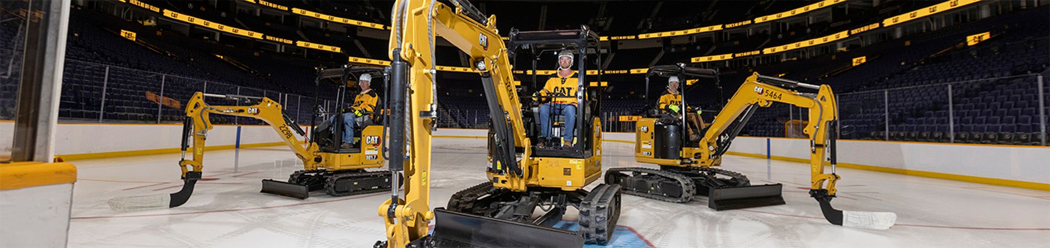 Cat machines playing hockey