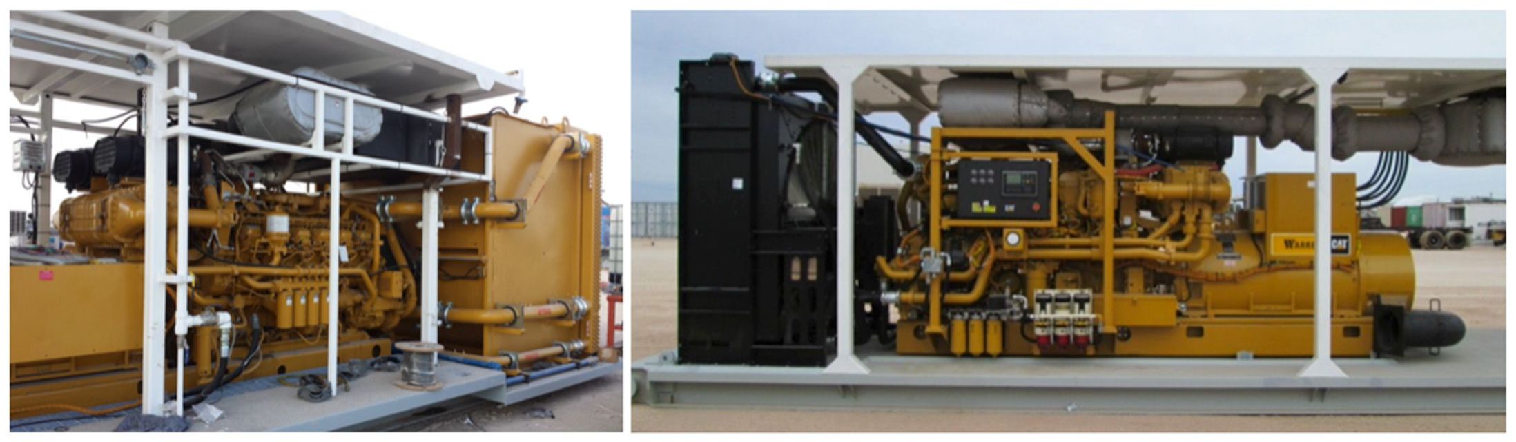 Cat 3512E exhaust system