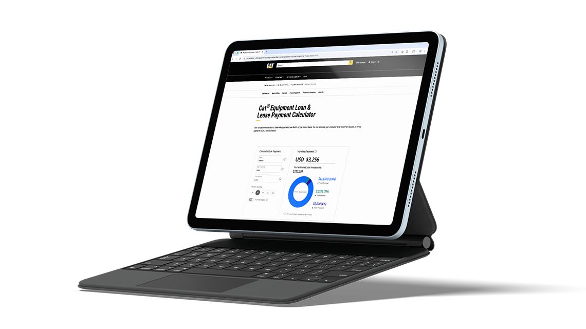 Mac computer showing a Cat Financial page