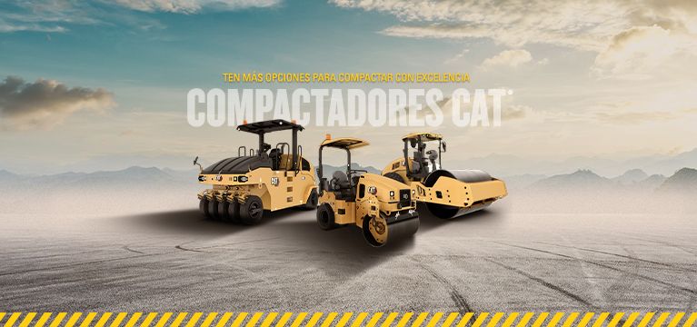 una variedad de compactadoras Caterpillar