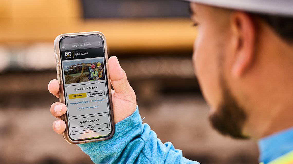 MyCatFinancial being viewed on a cell phone