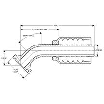 SAE Code 62 Flange, 45°