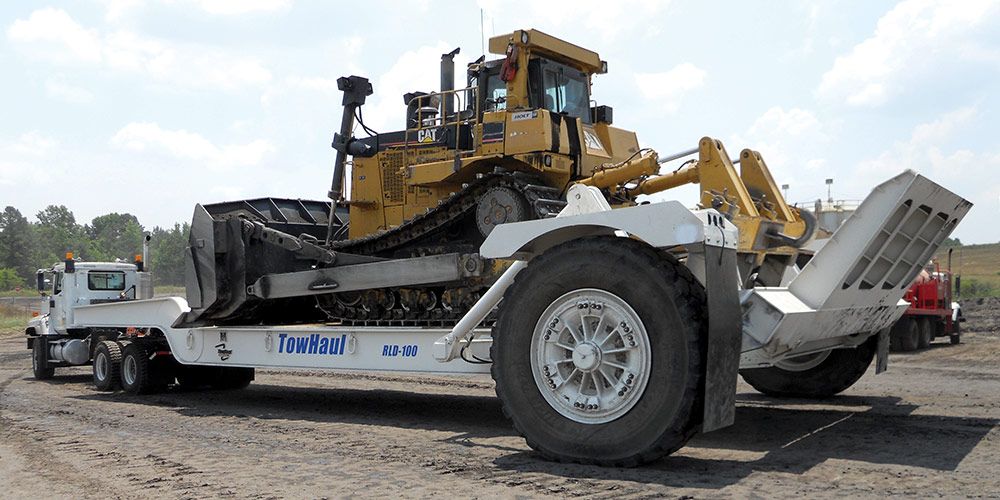 Tow Haul rear-loading lowboy trailer