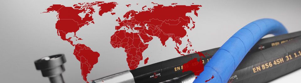 hoses with a world map