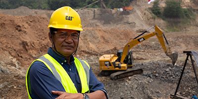 man at construction site