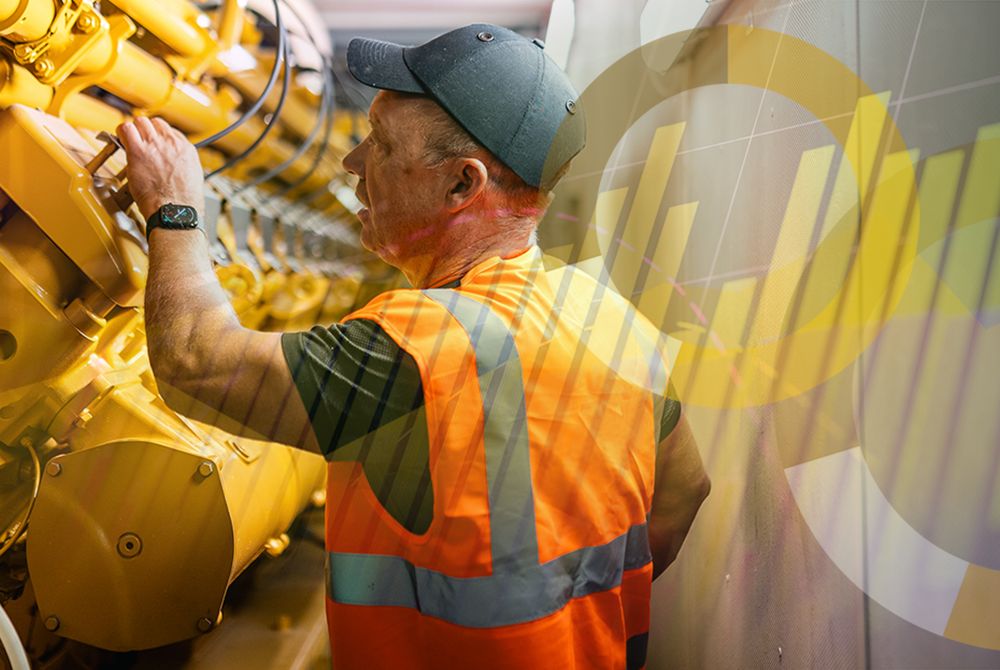 person servicing an engine