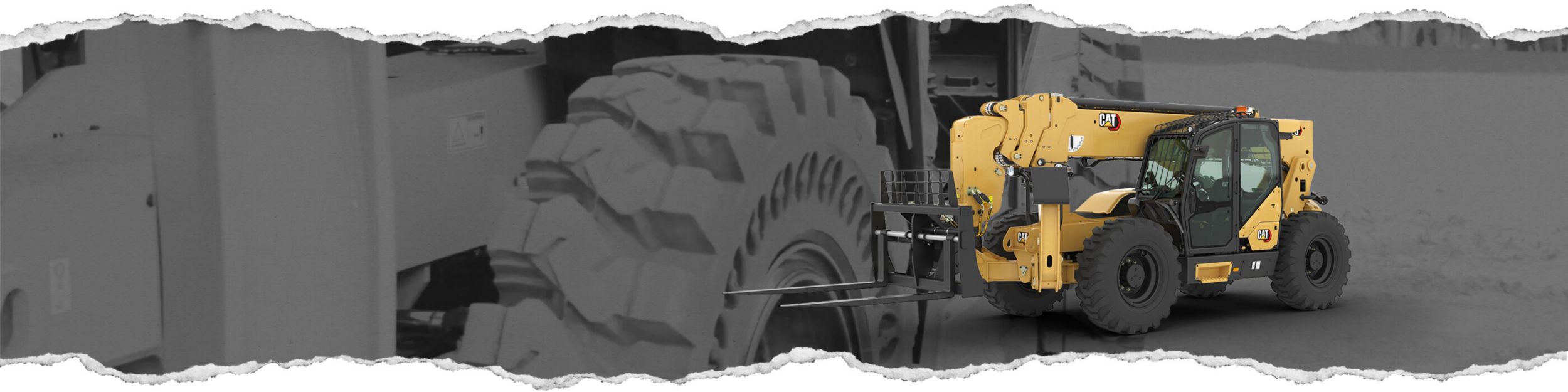 Telehandler on Grey Background