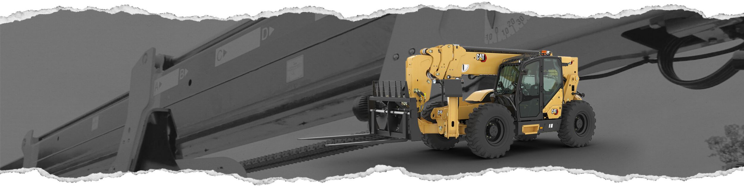 Telehandler on Grey Background