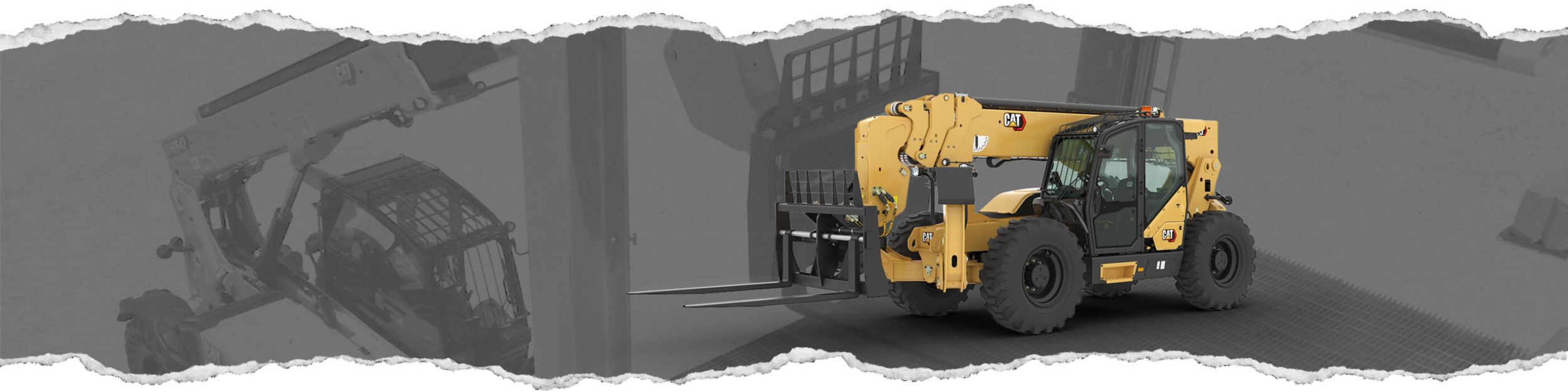 Telehandler on Grey Background