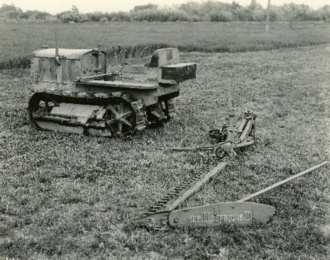dozer with mower attachment