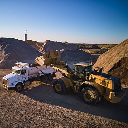 Customer operating excavator on jobsite