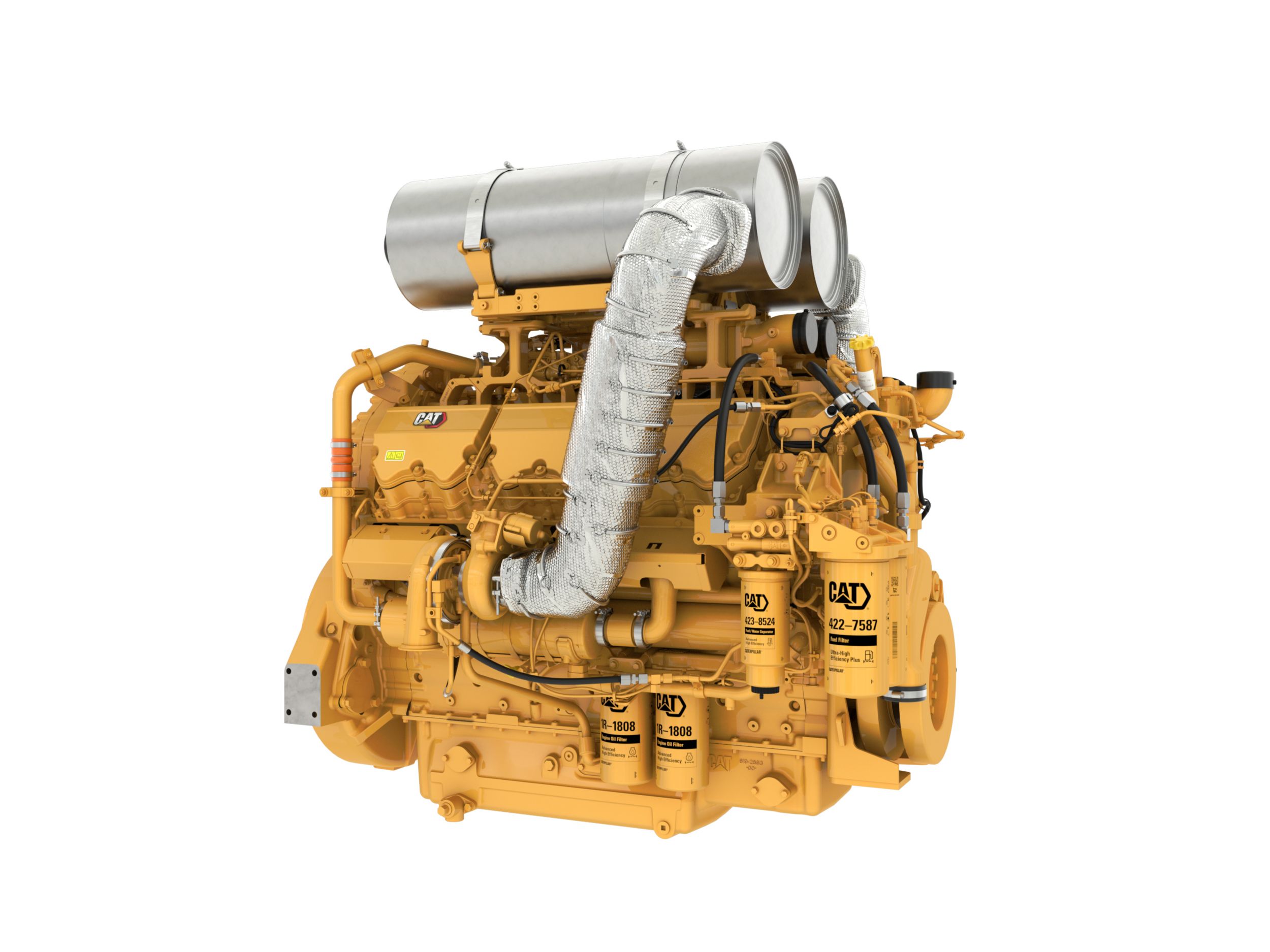 The new Cat® 32B engine offers best-in-class power density and improved durability through a series of design improvements.