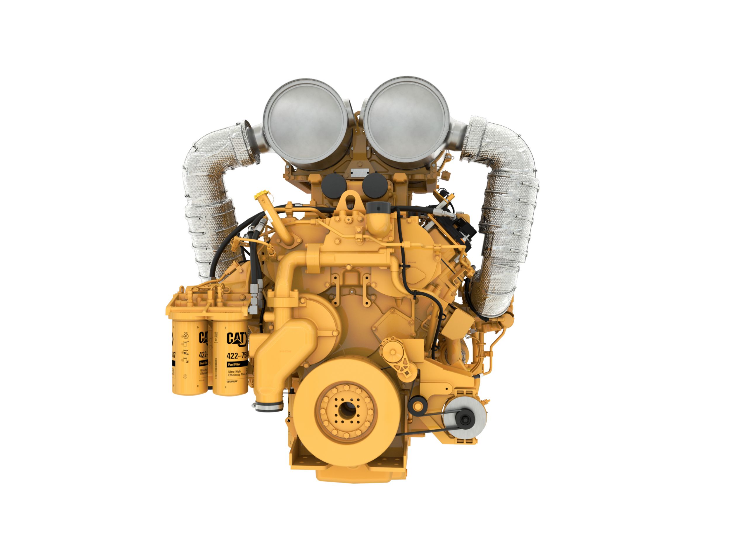 The new Cat® 32B engine offers best-in-class power density and improved durability through a series of design improvements.