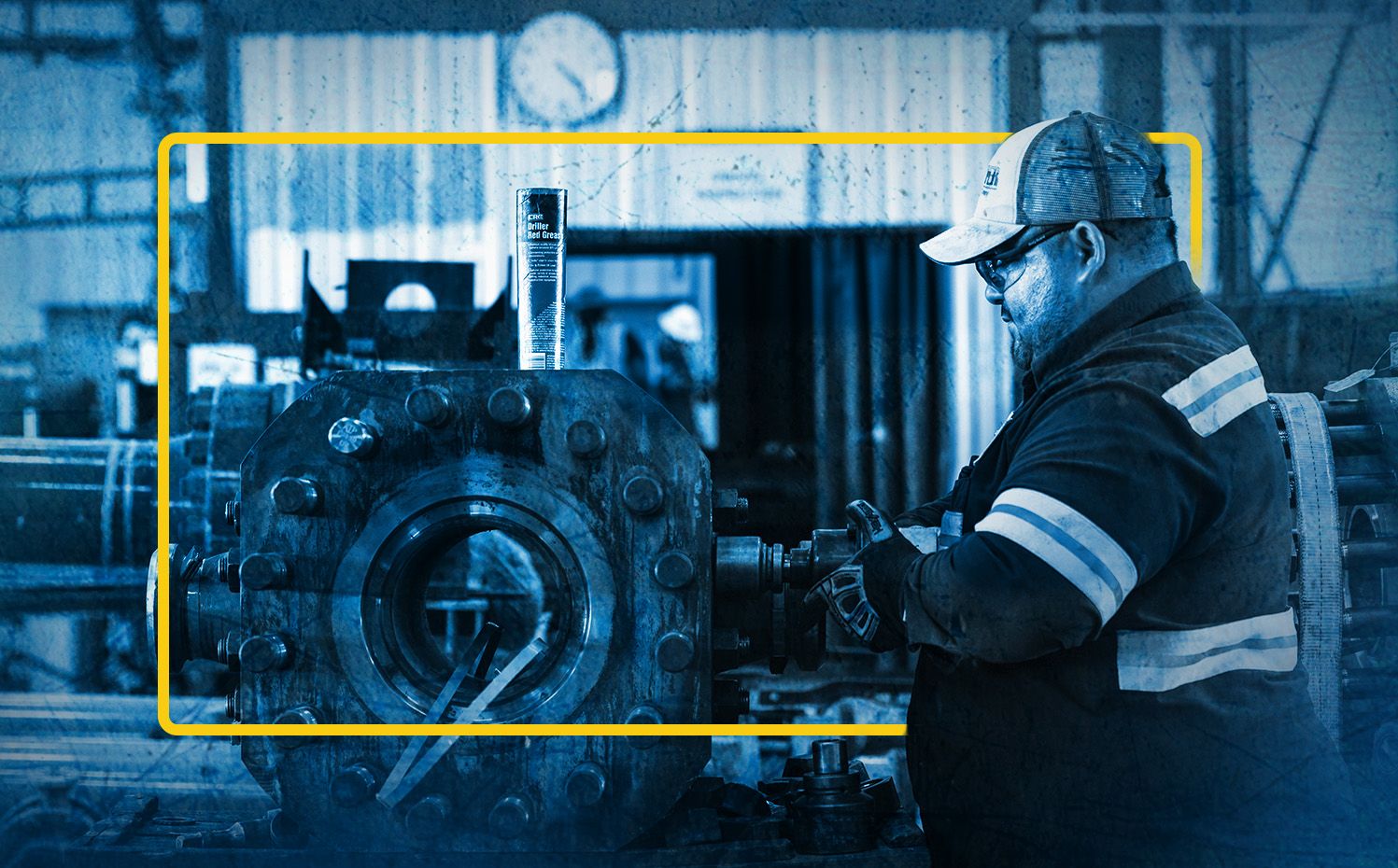 SPM employee working in service center