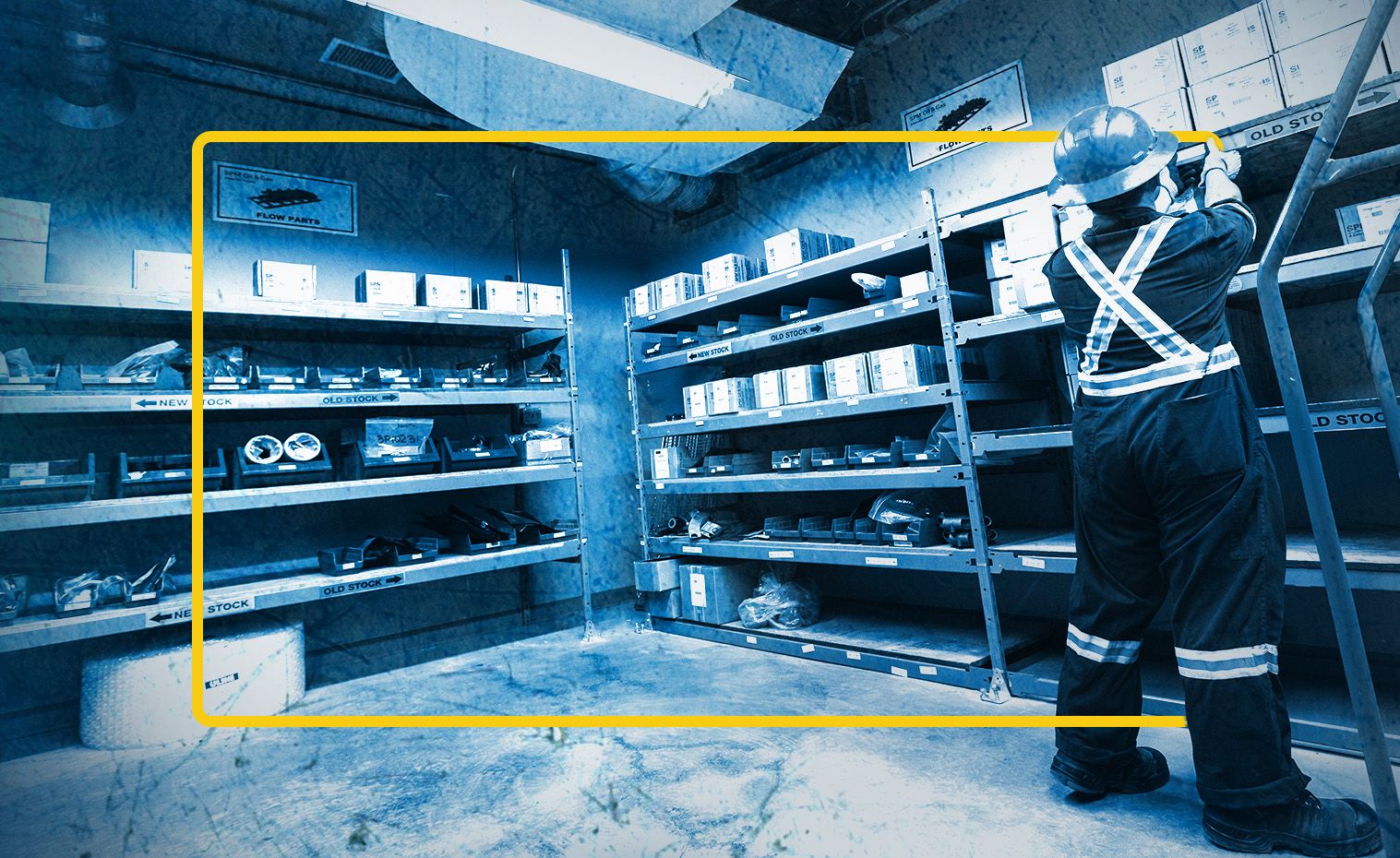 SPM service center employee working in SPM services center