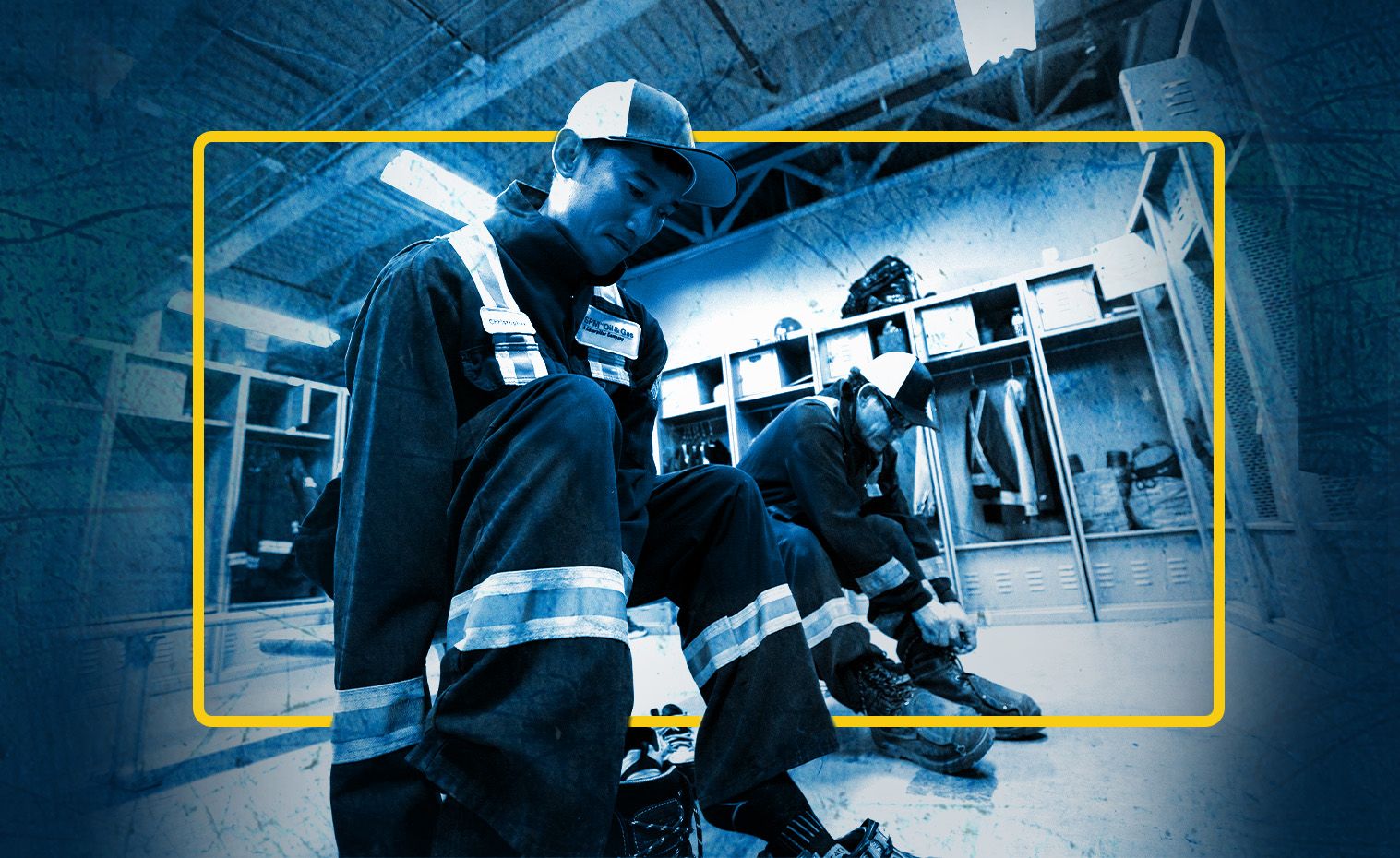 Employee working in service center location