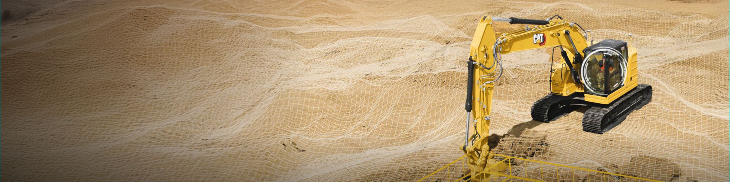 Excavator on a job site