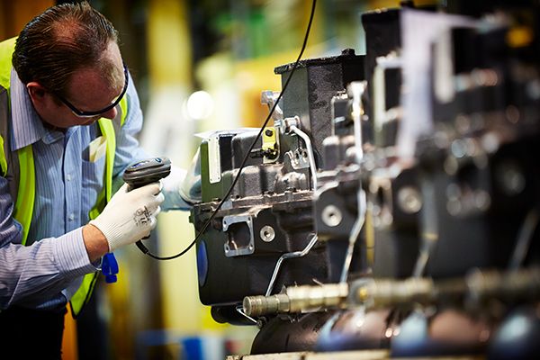 employee scanning products
