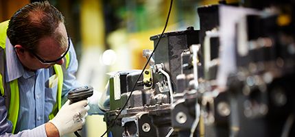 employee working on the production track