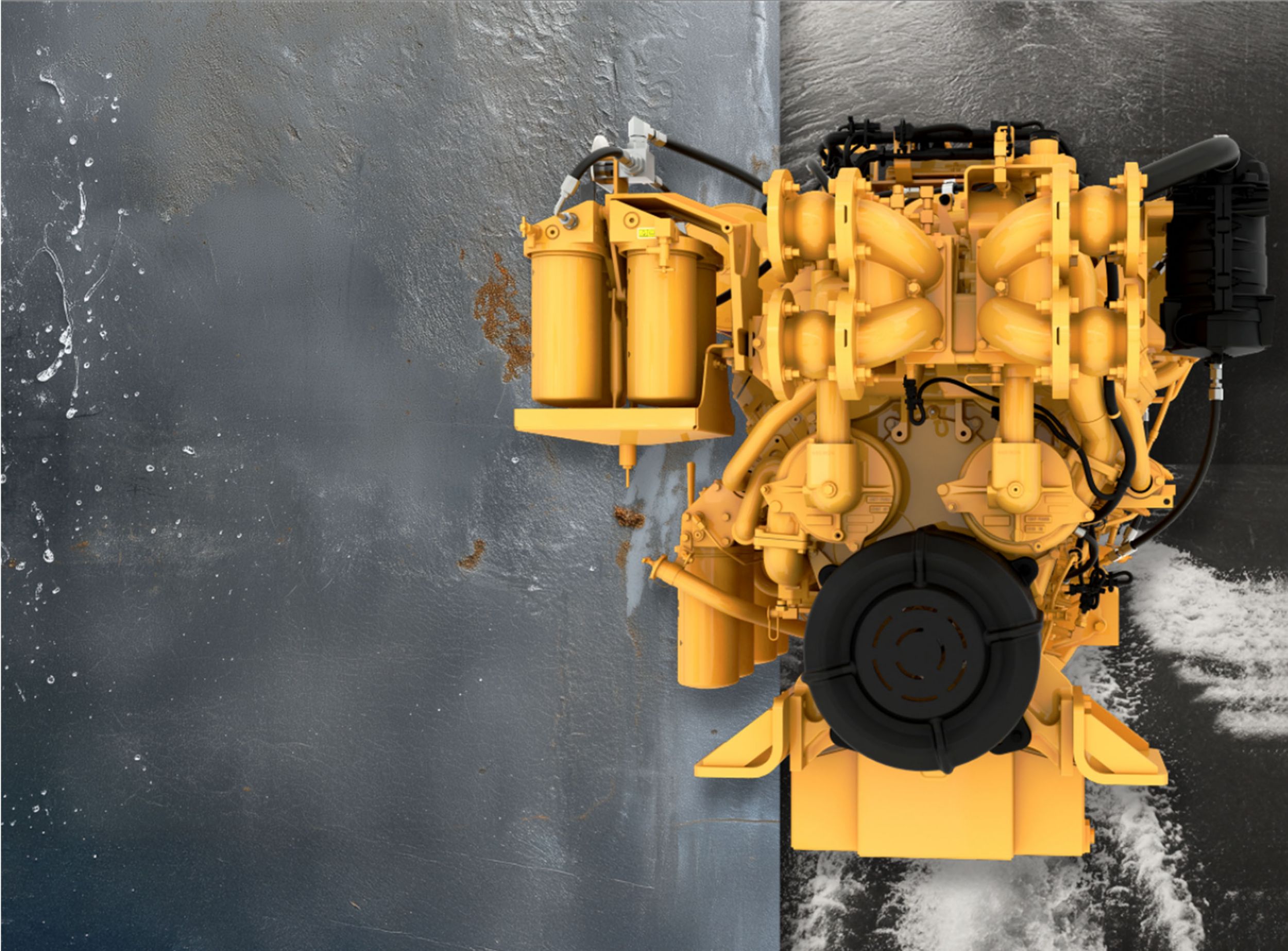 Cat C32B engine for inland waterway