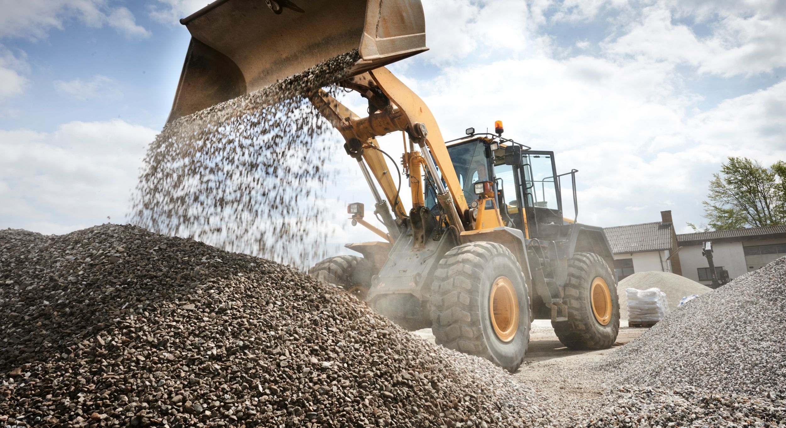 Cat equipment on jobsite