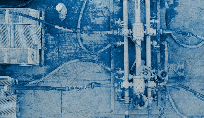 Aerial view of SPM facility site