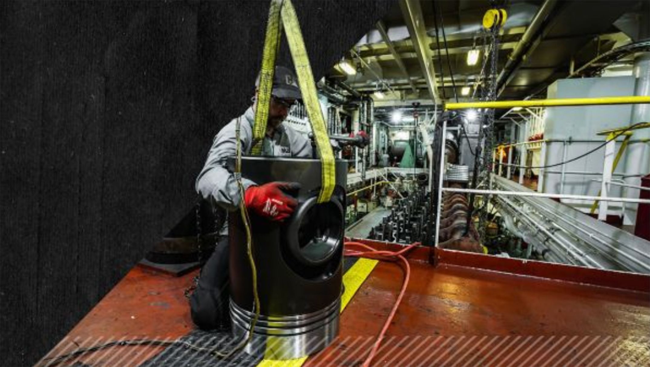 Man working on engine